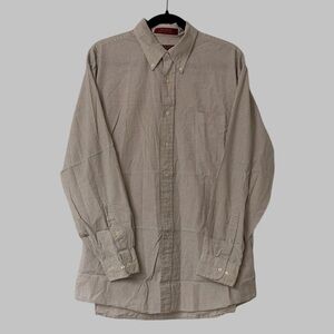 Jos. A Bank Men's Long Sleeve Gingham 100% Cotton Button Down